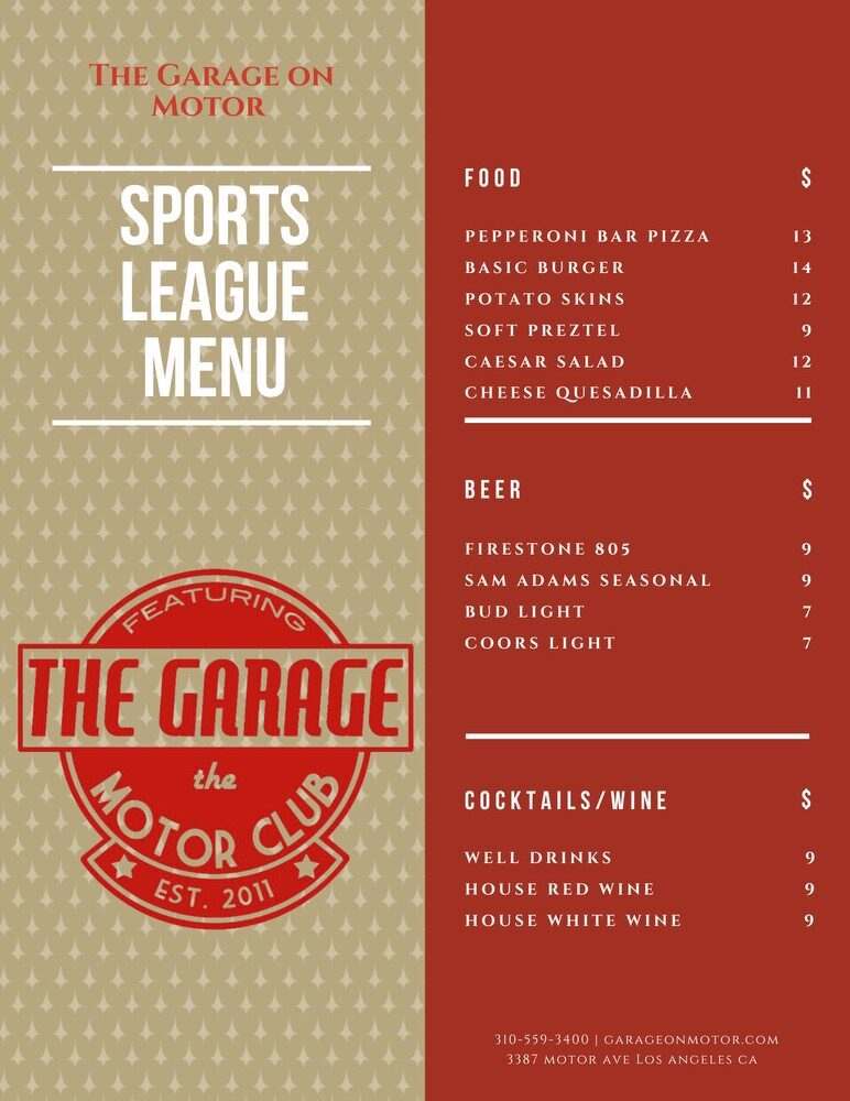 2024-01-23.The Garage Sports League Menu